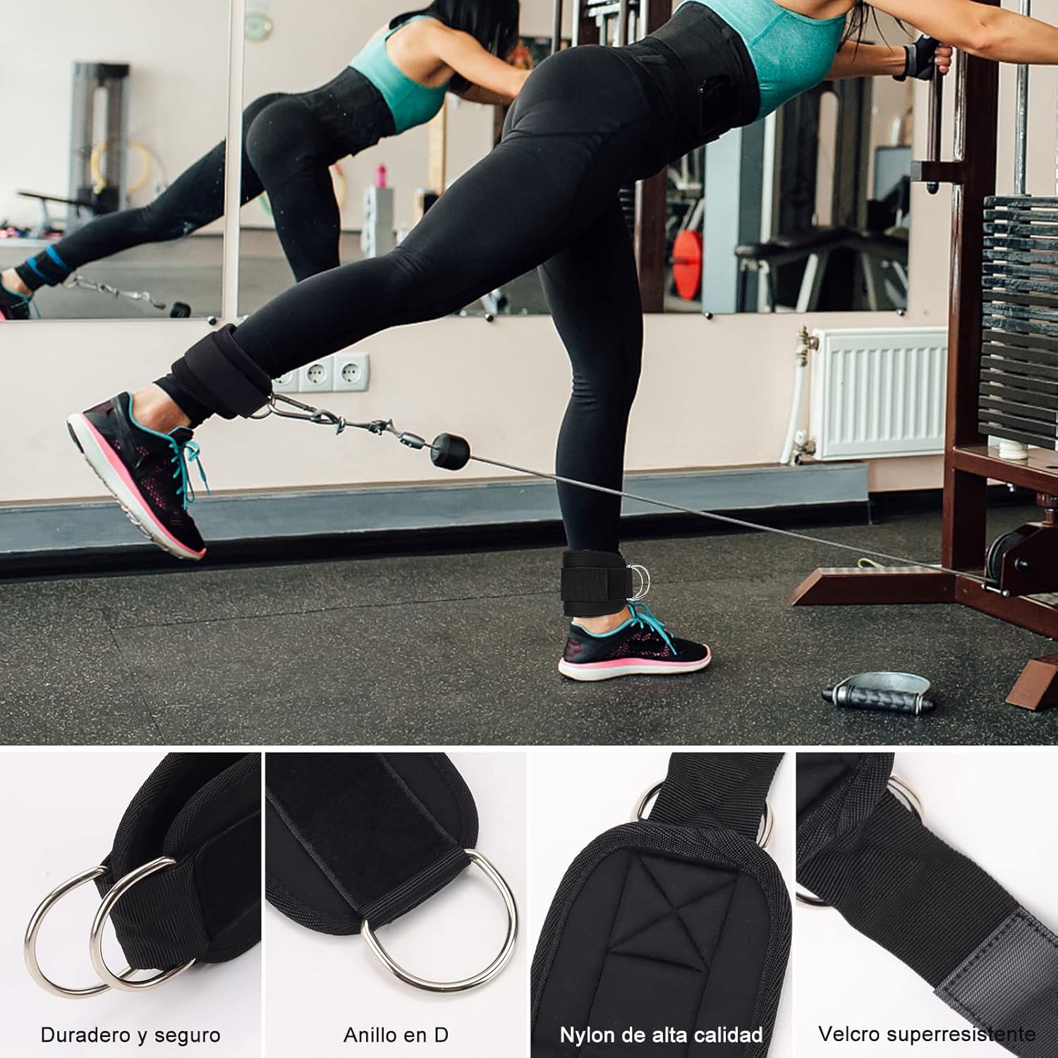 Yostyle Almohadilla para Barra Hip Thrust Alfombrillas para Cuello y Hombros Tobilleras para Resistencia Bandas elásticas de Resistencia para Ejercicios de Piernas Caderas y...