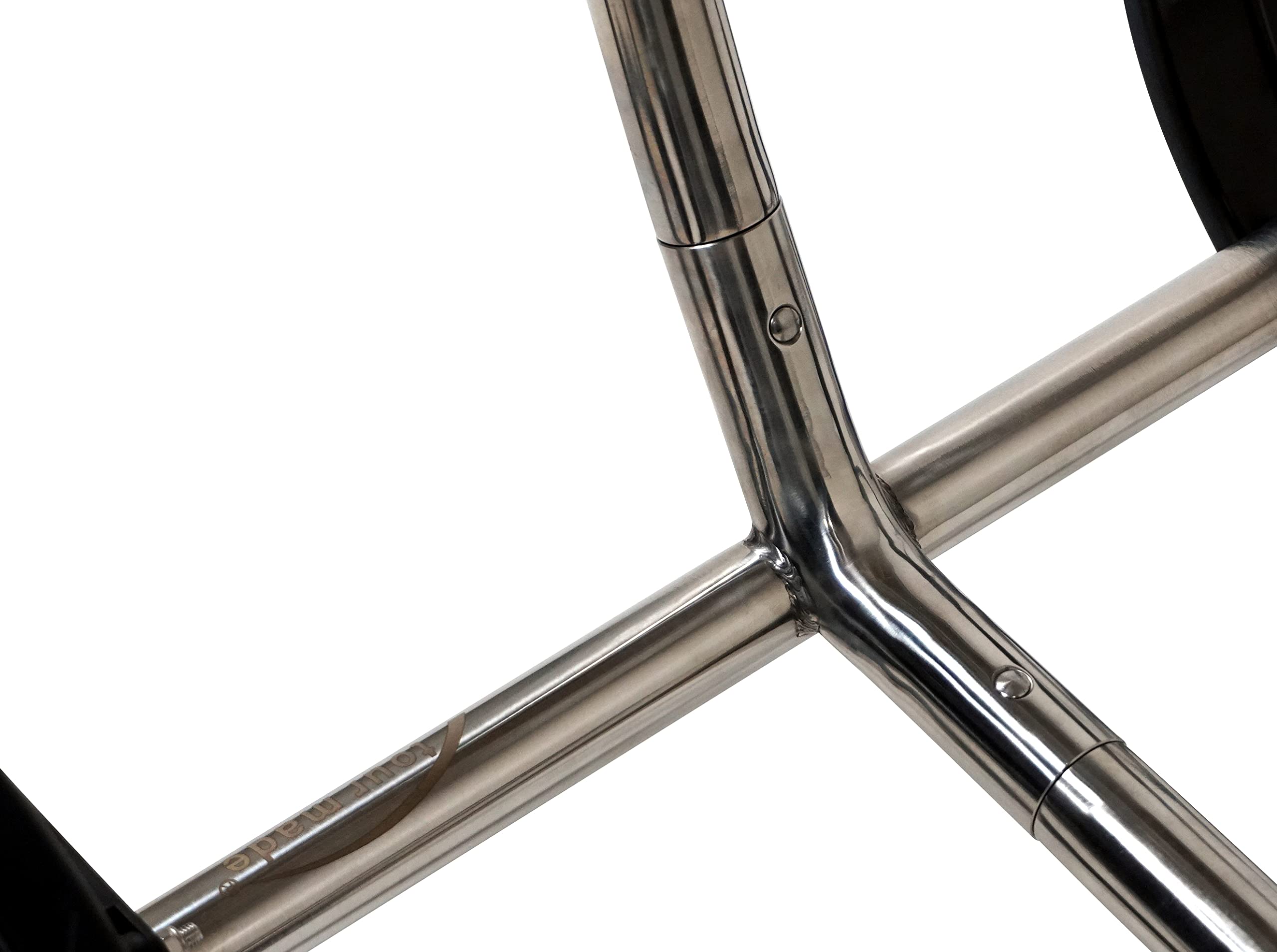 tour made HC3X Premium Golf Pushtrolley I klappbar & zerlegbar I 3 Rad | edles Design I manueller Golftrolley aus Edelstahl I inkl. Transporttasche, Schirm- & Scorehalter I Deutsche Markenqualität