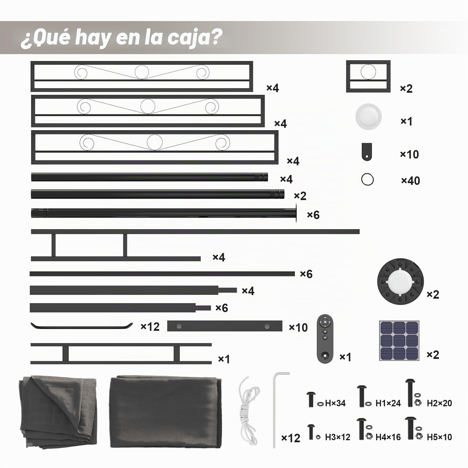 Devoko Cenadores para Jardin 3x4,Impermeable Cenador 3x4,Resistente Cenador al Aire Libre,Marco de Metal con Mosquitero Cenador,Gris