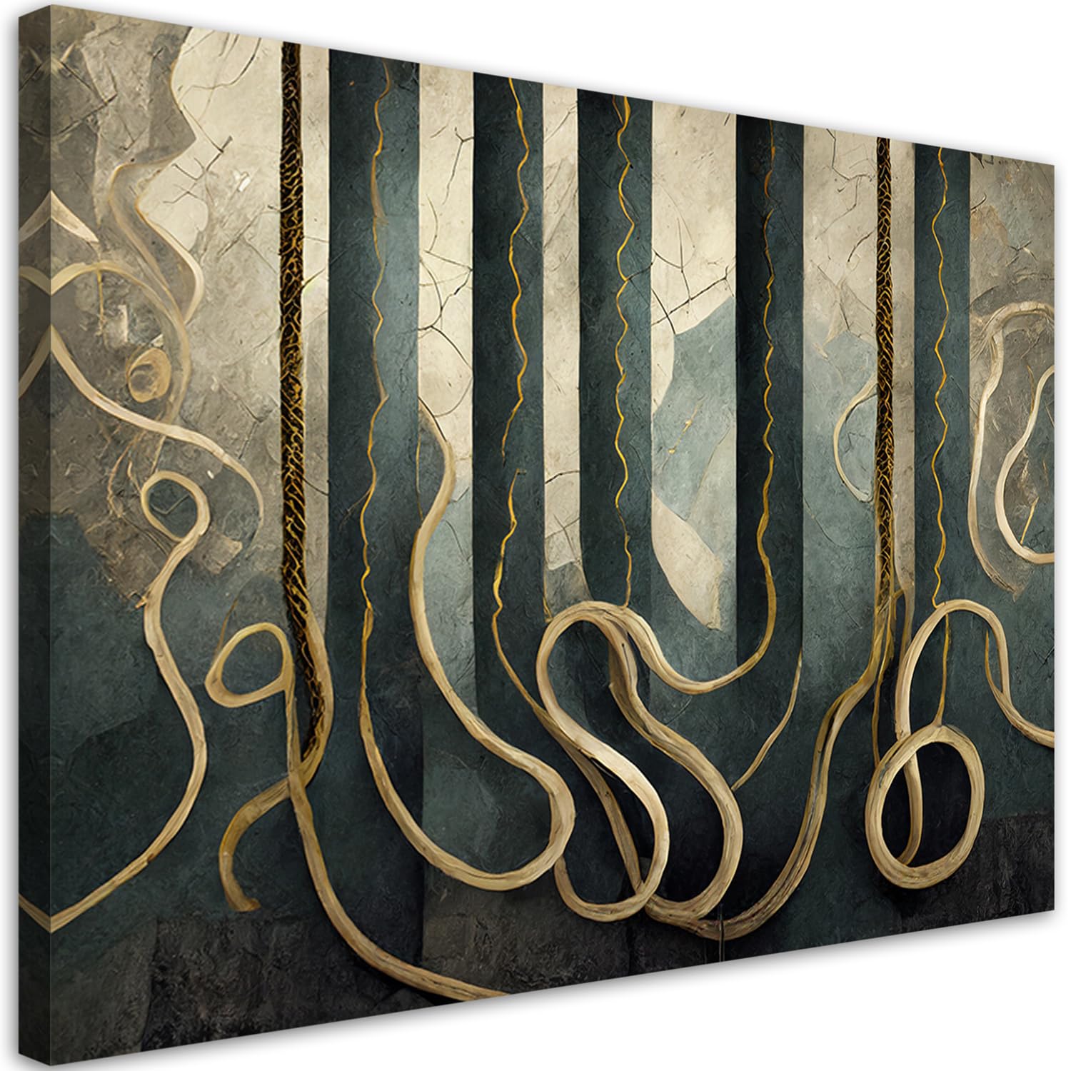 Feeby Impression sur toile - Minimalisme Lignes abstraites - decoration chambre - 90x60 cm - decoration murale - decoration maison - Moderne - ART - poster mural
