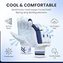 Whitedot Spliit Cricket Batting Gloves|Suitable for Boys Left Hand|White|| gallery image