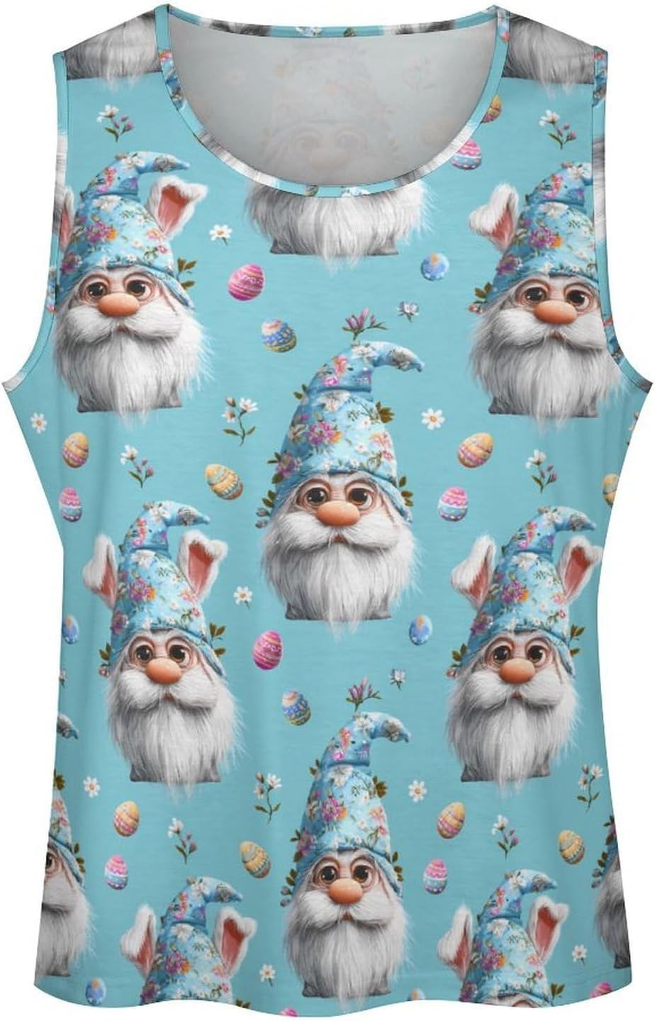 Cute Gnome Men's Tank Tops Sleeveless Muscle T-Shirt | Print,Muscle Shirt,for Athletic Running Gym,Workout Shirts,Tee Shirts