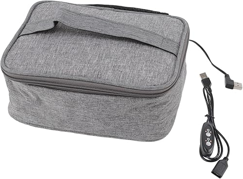 Hztyyier Mini bolsa de almuerzo con calefacción, caja de calentador de alimentos portátil USB, calentador eléctrico para oficina, viajes, gimnasio