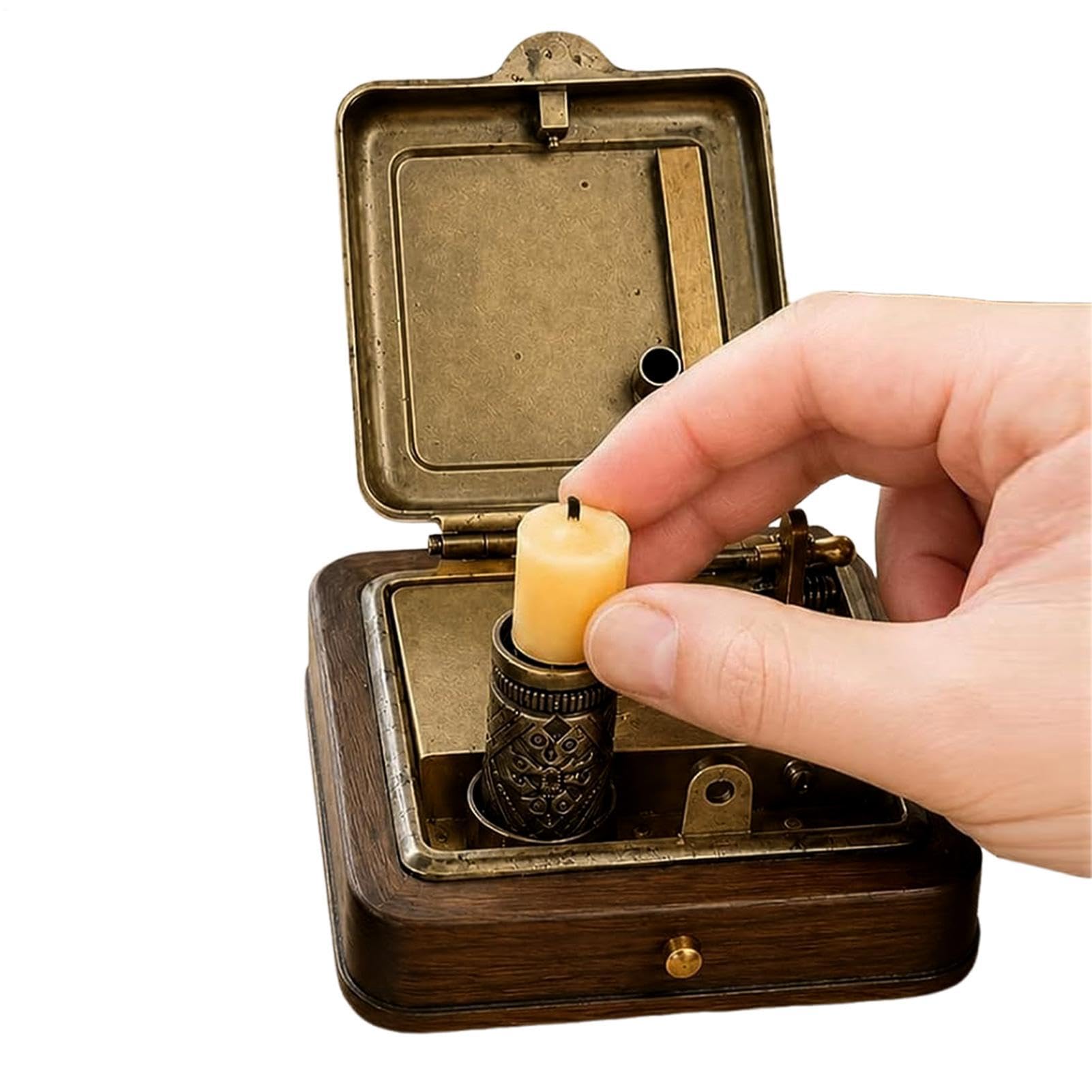 Boîte à bougies mécanique : le support de poche contre les coulées de cire