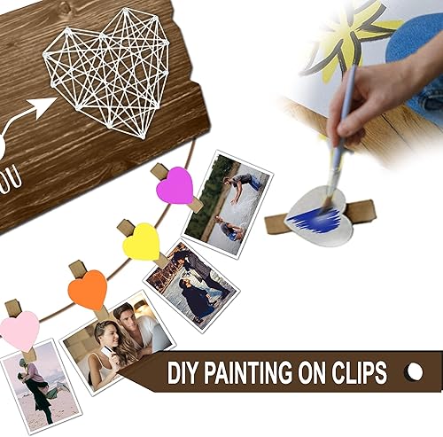 Miniatura 4 de Buecasa Regalos románticos para novia, novio, parejas, prometido, All of Me Loves All of You con 6 clips de corazón, 15.8 x 6.0 pulgadas