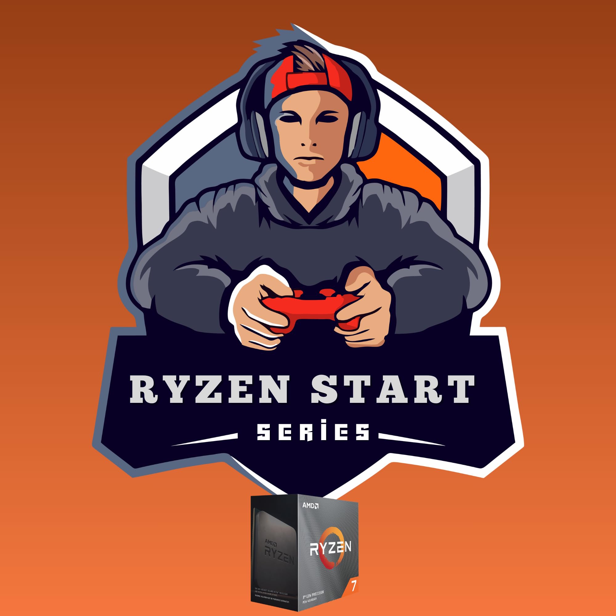 PC Gaming Series START RYZEN 7 5700X, karta graficzna RTX 5060 8 GB, pamięć RAM 32 GB 3200 mHz, SSD 1 TB, Wi-Fi, licencja W11