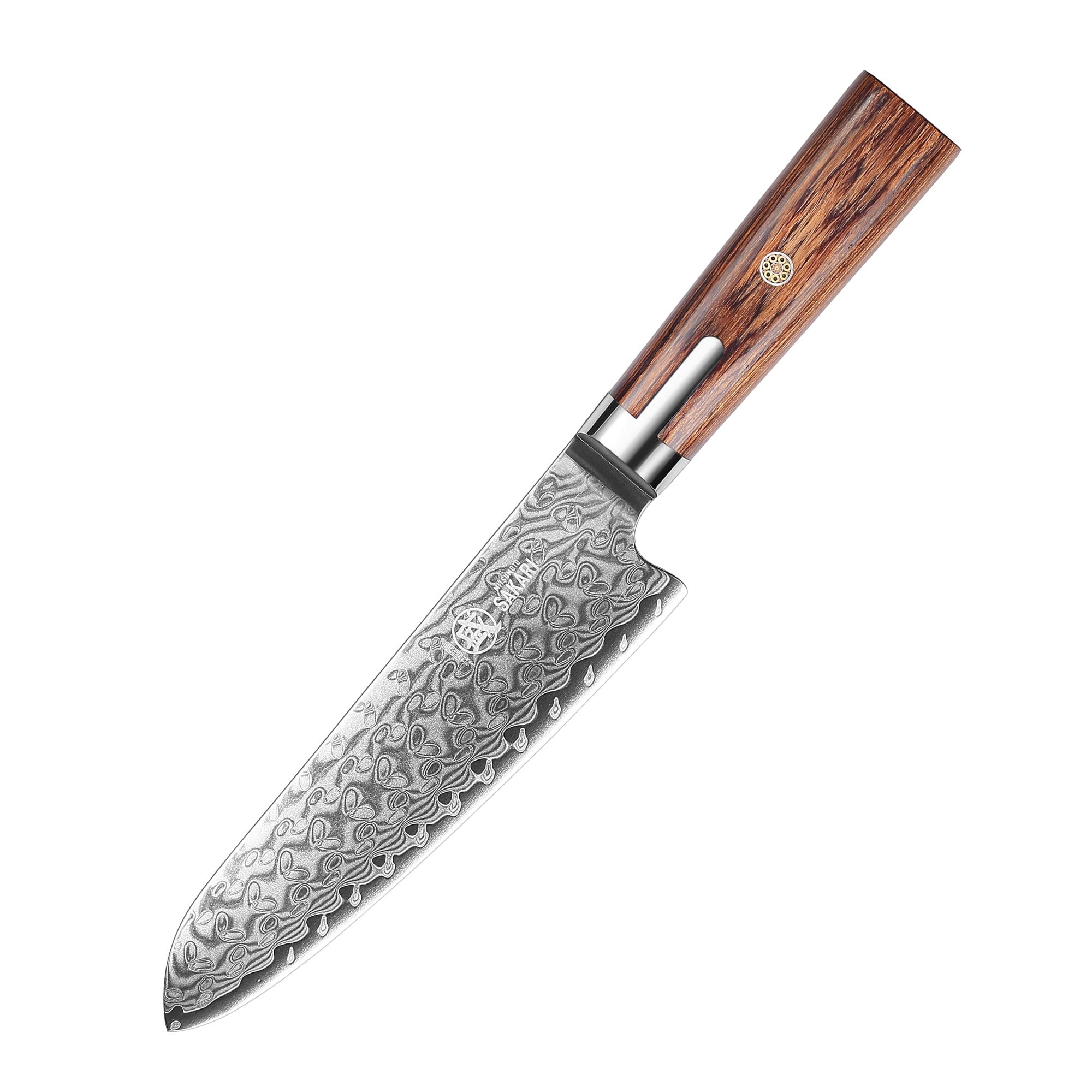 Amazon.com: MITSUMOTO SAKARI 7 Inch Japanese Santoku Knife - Hand
