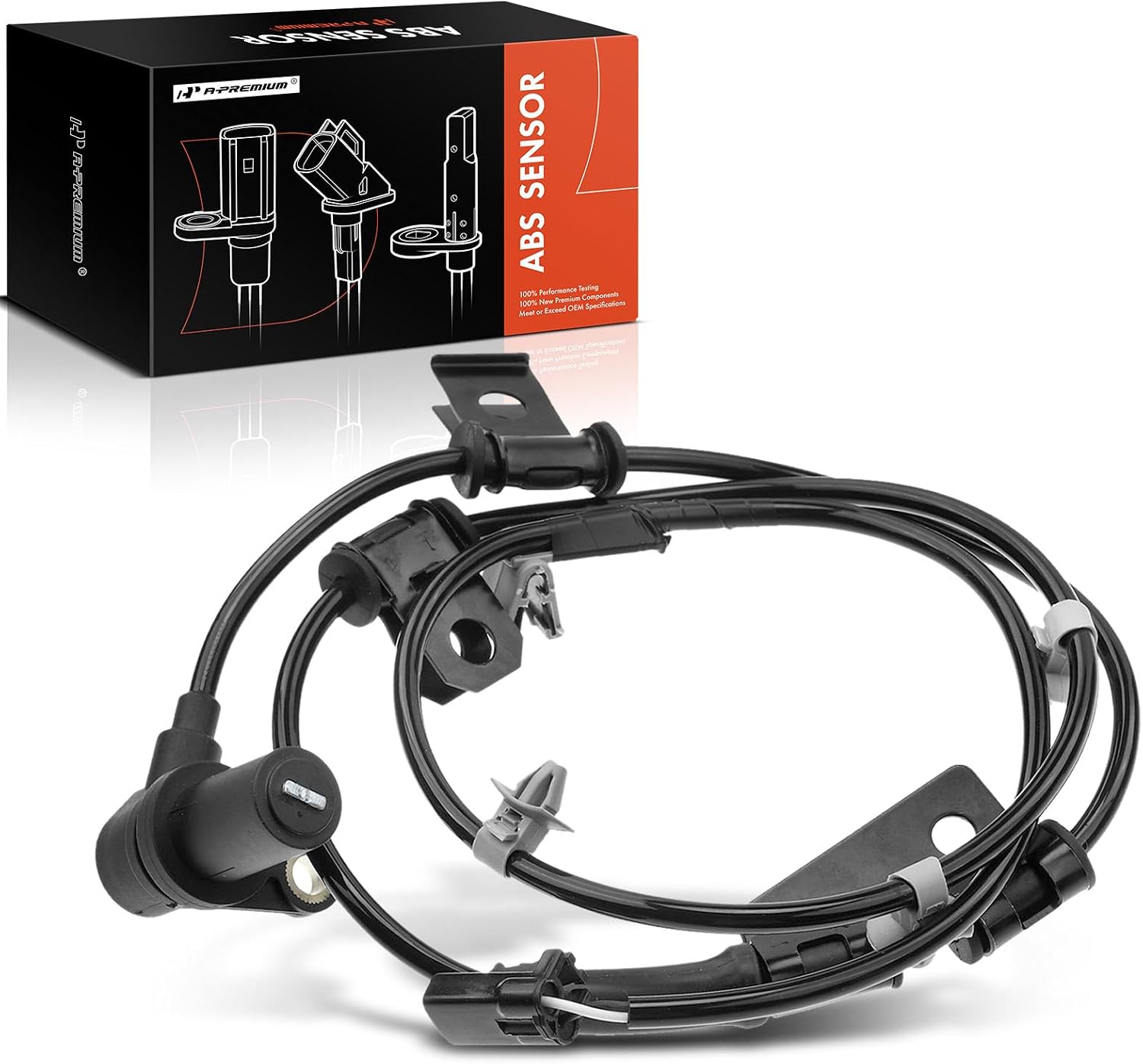 A-Premium ABS Wheel Speed Sensor Compatible with Hyundai Models - Elantra 2001 2002 2003 2004 2005 2006 - Front Right Passenger Side, Replace# 95670-2D100, 95670-2D150