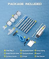 Vista 7 de UIRWAY V3 - Aspiradora inalámbrica para piscinas sobre el suelo, potente succión mejorada de 26.5 GPM, limpiador recargable de mano IPX8, 2