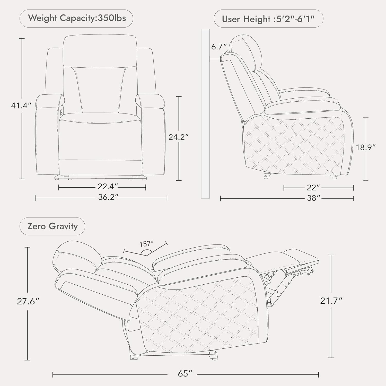 Watson & Whitely Genuine Leather Power Recliner Chairs for Adults, Zero Gravity Recliner with Power Headrest & Hidden Storage, Electric Reclining Sofa Chair for Living Room, Home Office, Saddle Brown
