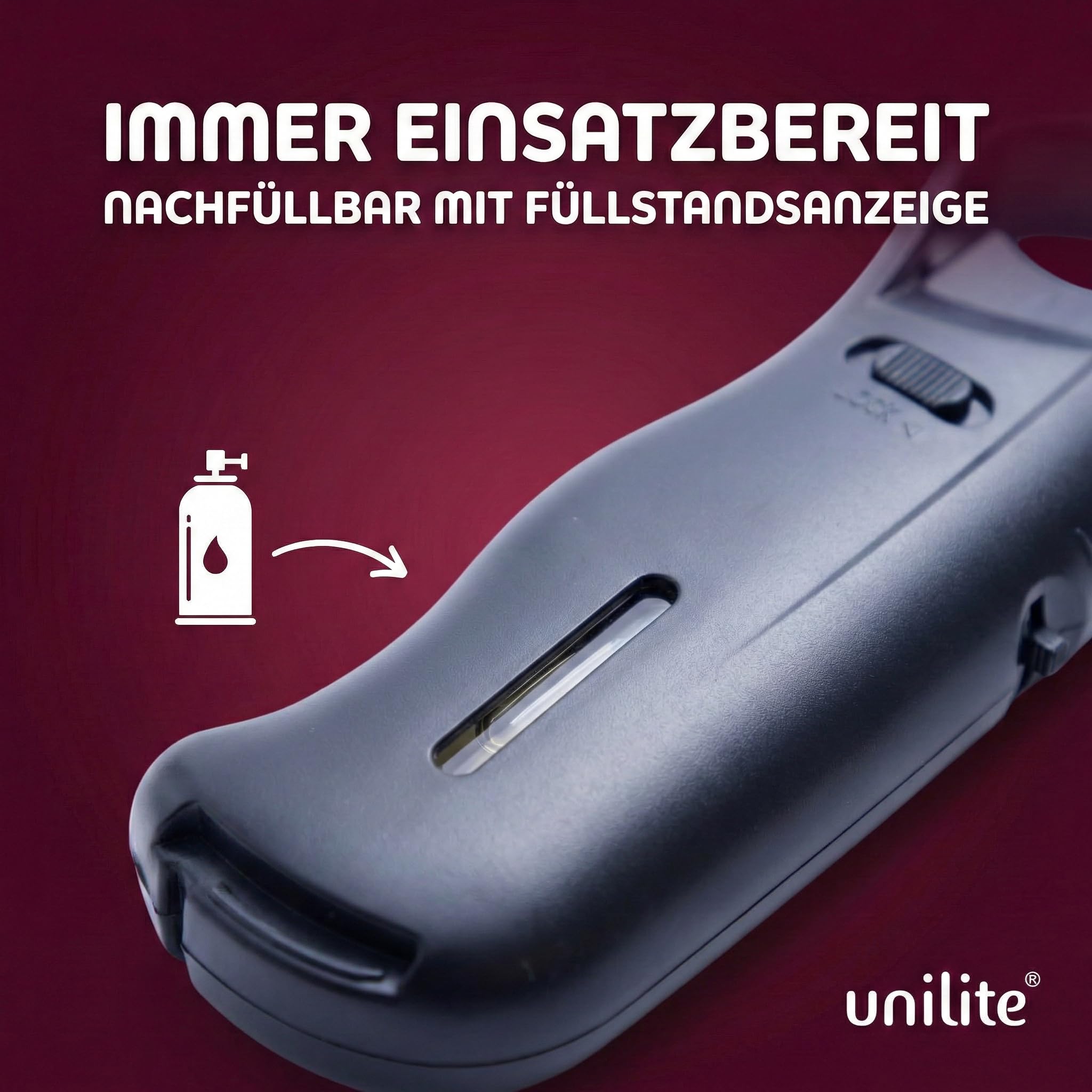 UNILITE 4 x Stabfeuerzeug mit Soft Flame – langes Feuerzeug mit Stab 27,6 cm lang – Elektronik Feuerzeuge – 4 Stück im Set schwarz weiß blau rot – Elekt-rofeuerzeuge mit Gas befüllt & nachfüllbar