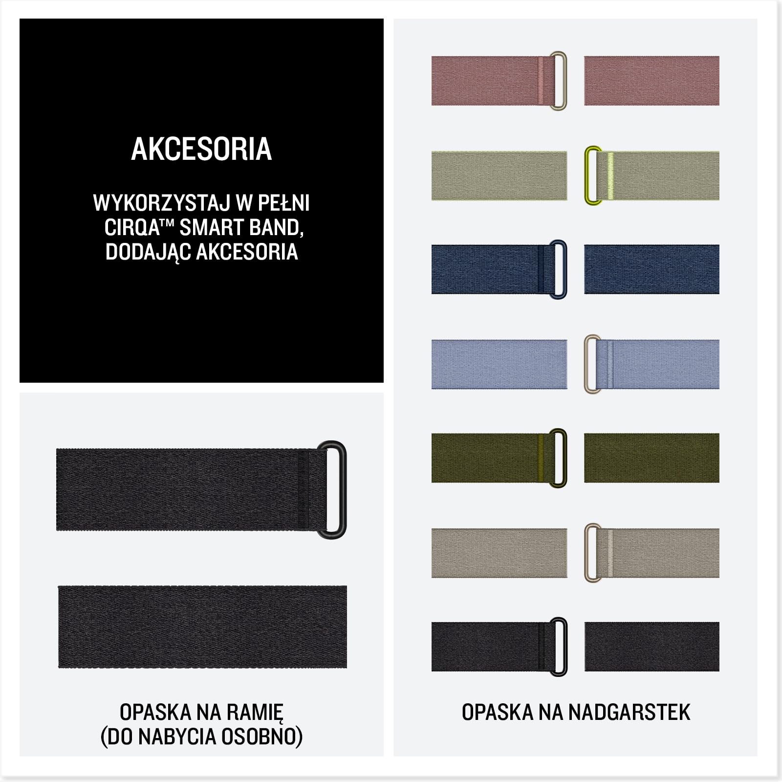 Garmin CIRQA Smart Band Dyskretny Tracker Aktywności, L/XL, Black