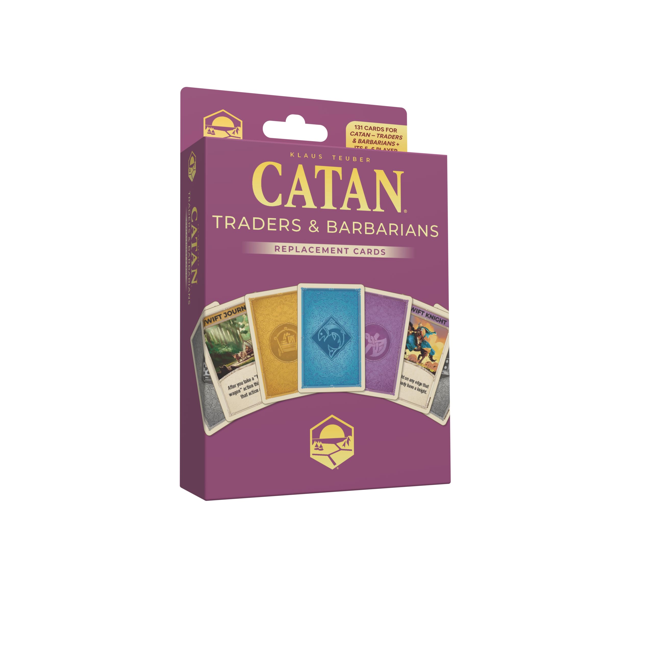 CATAN Traders & Barbarians Card Accessory (6th Edition) Complete Replacement Set with Development, Event, and Player Aid Cards, Made Studio