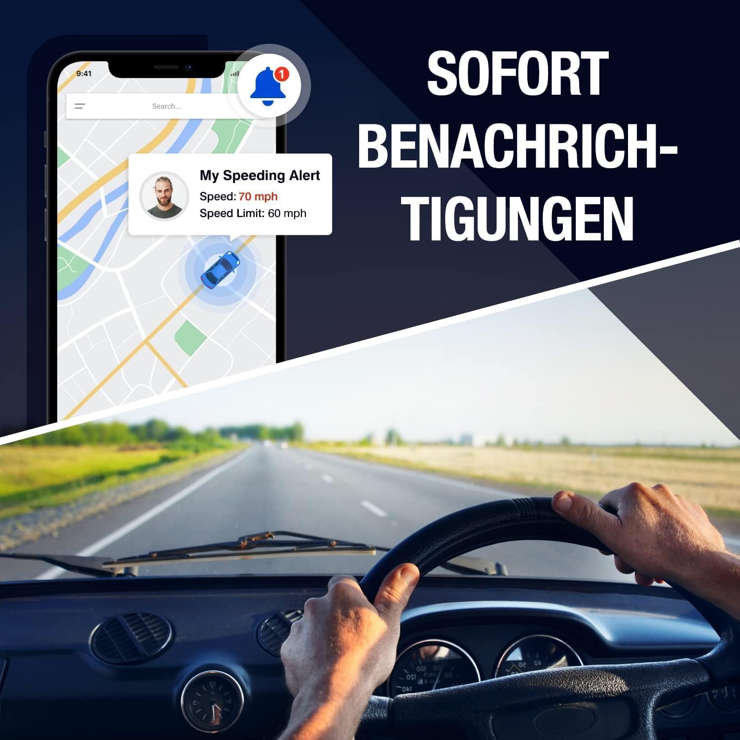 GPSLive 104 PRO Magnetisch GPS Tracker Auto, Wohnmobil, KFZ | Einfache Installation | Livetracking mit App | Keine SIM benötigt | GPS Tracker GPS Sender | Peilsender
