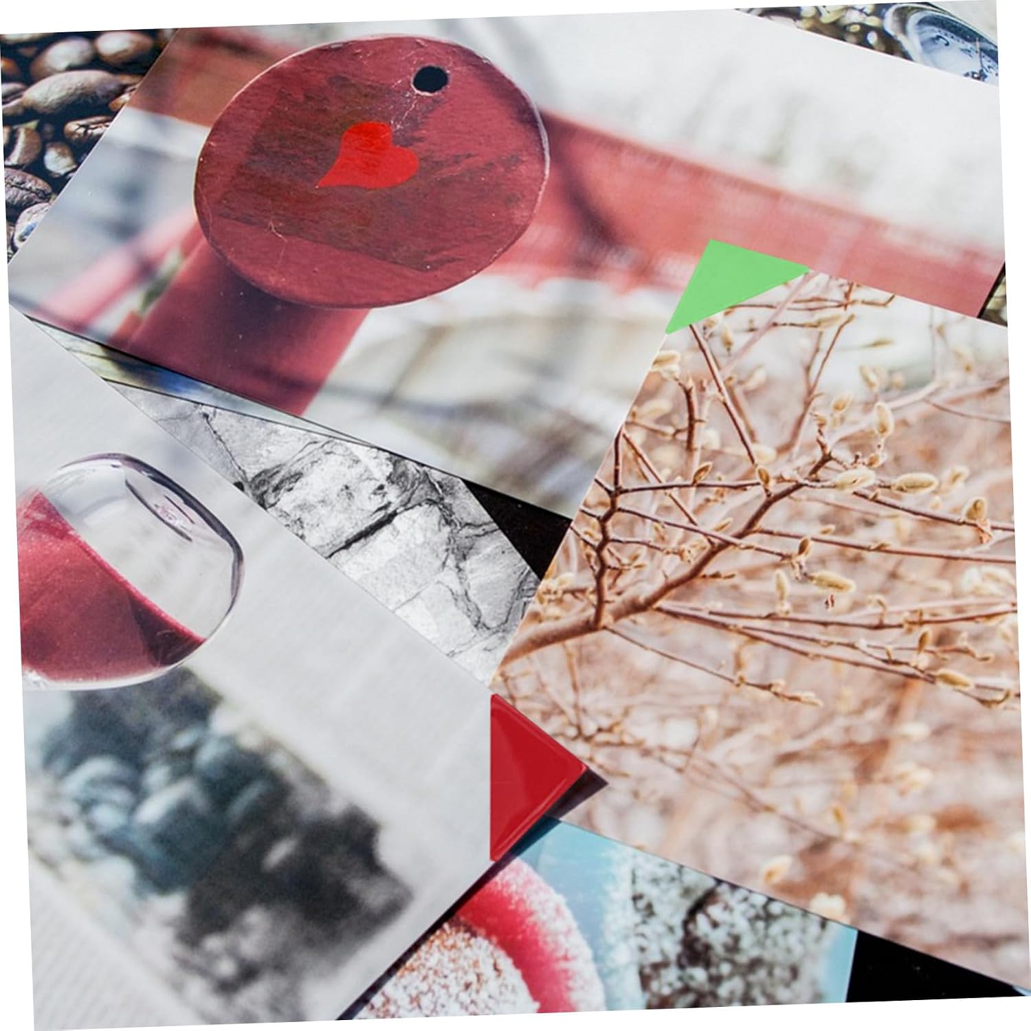 Beatifufu 10 Sheets DIY Photo Album Accessories Self-Adhesive PVC Photo Corners Stickers Per Random Colors for Scrapbooking Diary Album Craft Random Color