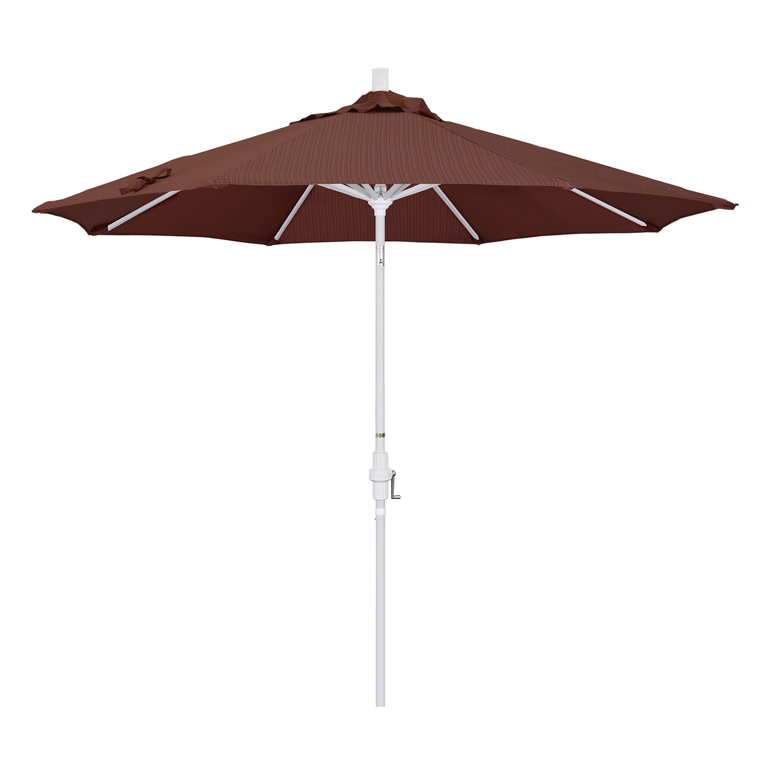 jeco 9 aluminum market patio umbrella with crank in brown California 9' Round Umbrella, Lift, Collar Tilt, White Pole, Terrace Adobe Olefin : Umbrellas : Patio, Lawn & Garden Thin Gauge Finesse Hooks The umbrella is designed Model:9' / 9WT Full-Wells GORGE Rod SALECLOTHING