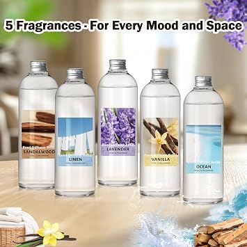 SCENTORINI Vanilla Reed Diffuser Refill Oil 500ml with 6 Sticks