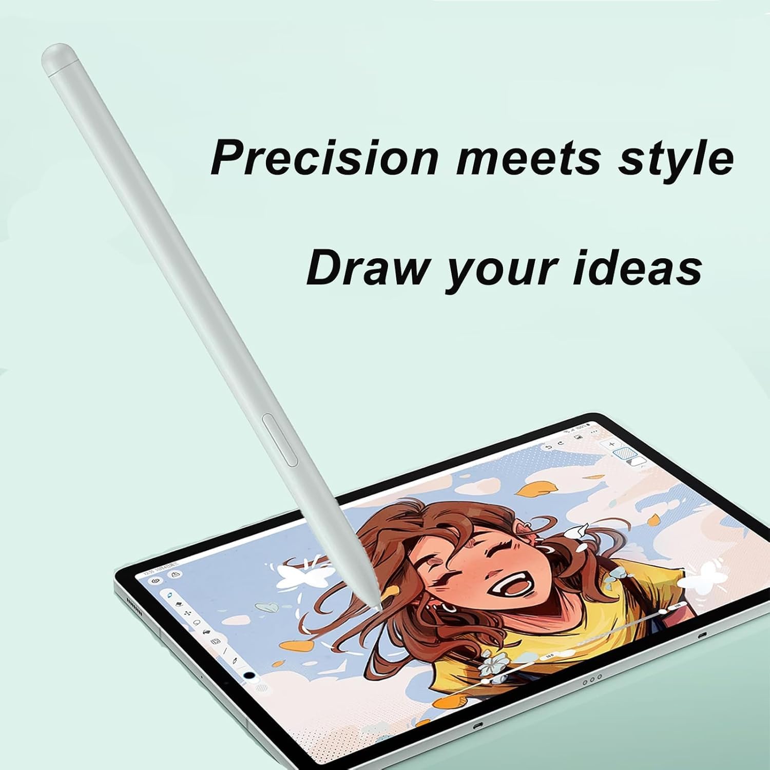 Stylet de Rechange Samsung Galaxy Tab S9 FE S9 FE+ SM-X510 SM-X516B avec Pointes de Stylo Menthe