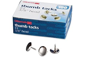 Officemate Steel Thumb Tacks in Silver: Essential Office Supply for Precision Pinning