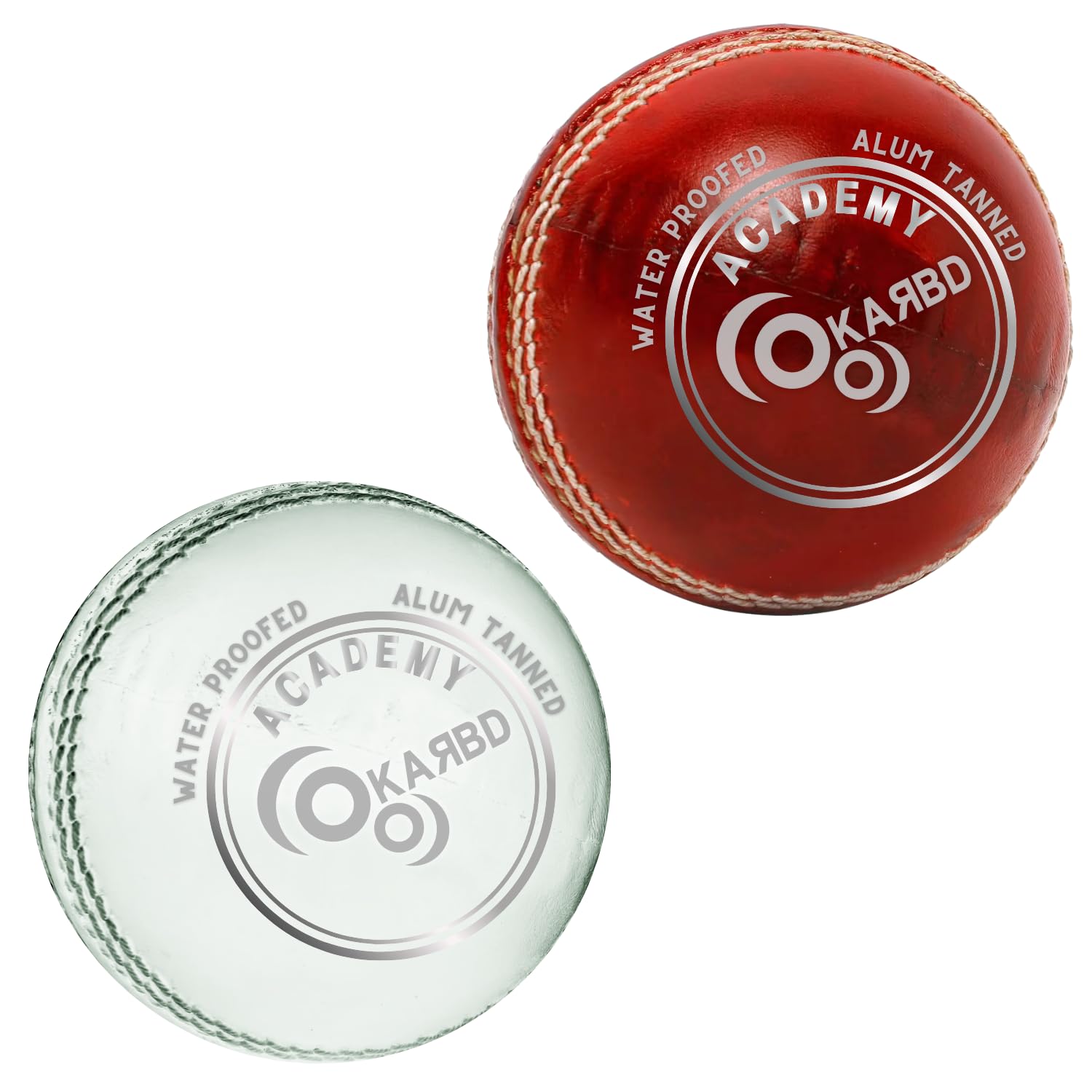 KARBD Cricket Ball Leather 4 Piece Professional Hand Stitching Waterproof Coating Season Ball for Tournament Club Matches (30 to 40 Overs, Academy Red & White, Combo Pack Set of 2) (B0CHVY3WXW) Amazon Price History, Amazon Price Tracker