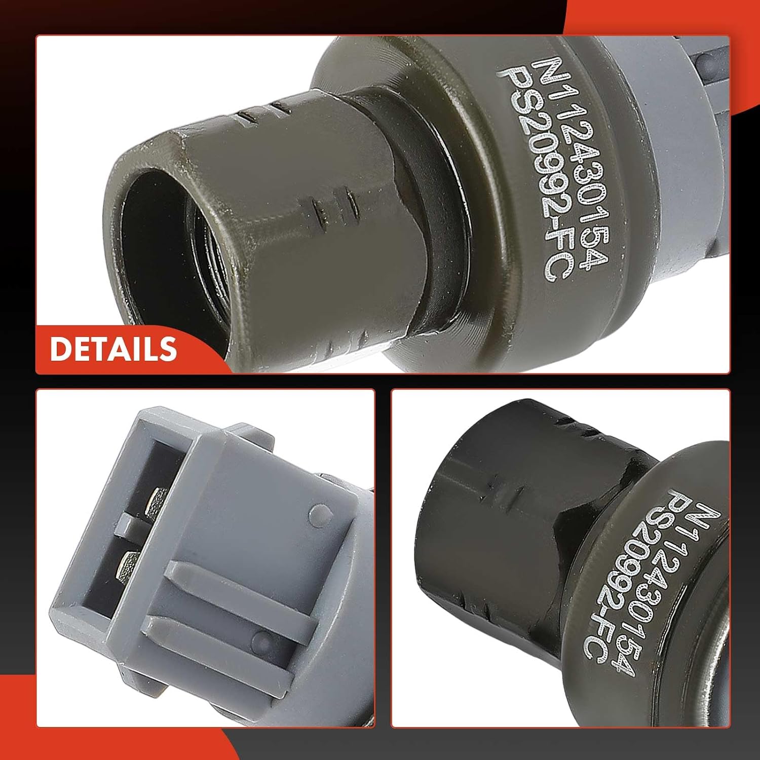 A-Premium A/C Condenser Fan Switch [2 Pins] Compatible with Volvo 940 1993-1995, 960 1993-1997