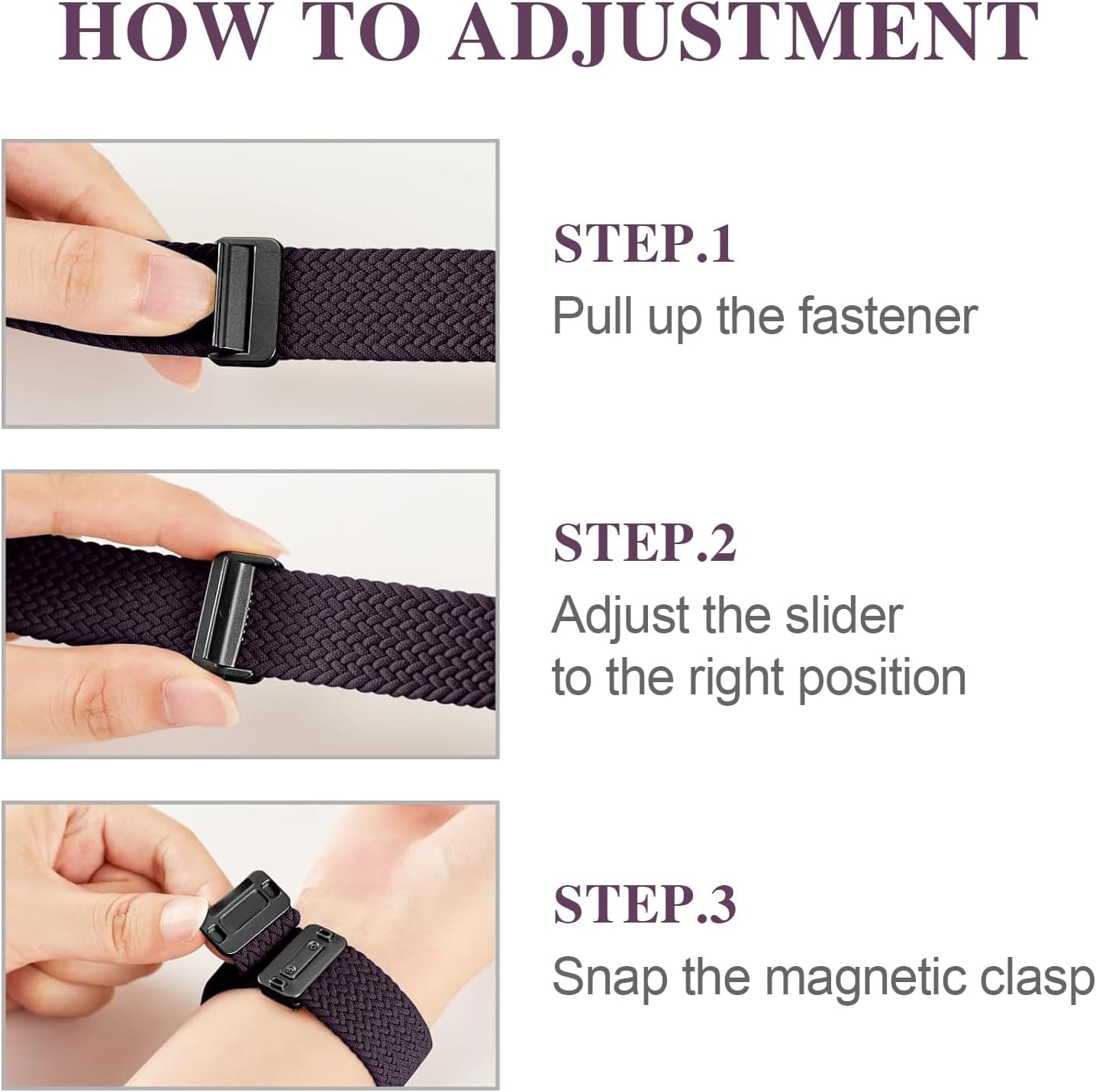 Braided Stretchy Band Compatible with Apple Watch Bands 38mm 40mm 41mm 42mm 44mm 45mm 46mm 49mm Women Men, Soft Nylon Solo Loop Magnetic Sport Strap for iWatch Series 11 10 9 8 7 6 5 4 3 2 1 SE Ultra image 5