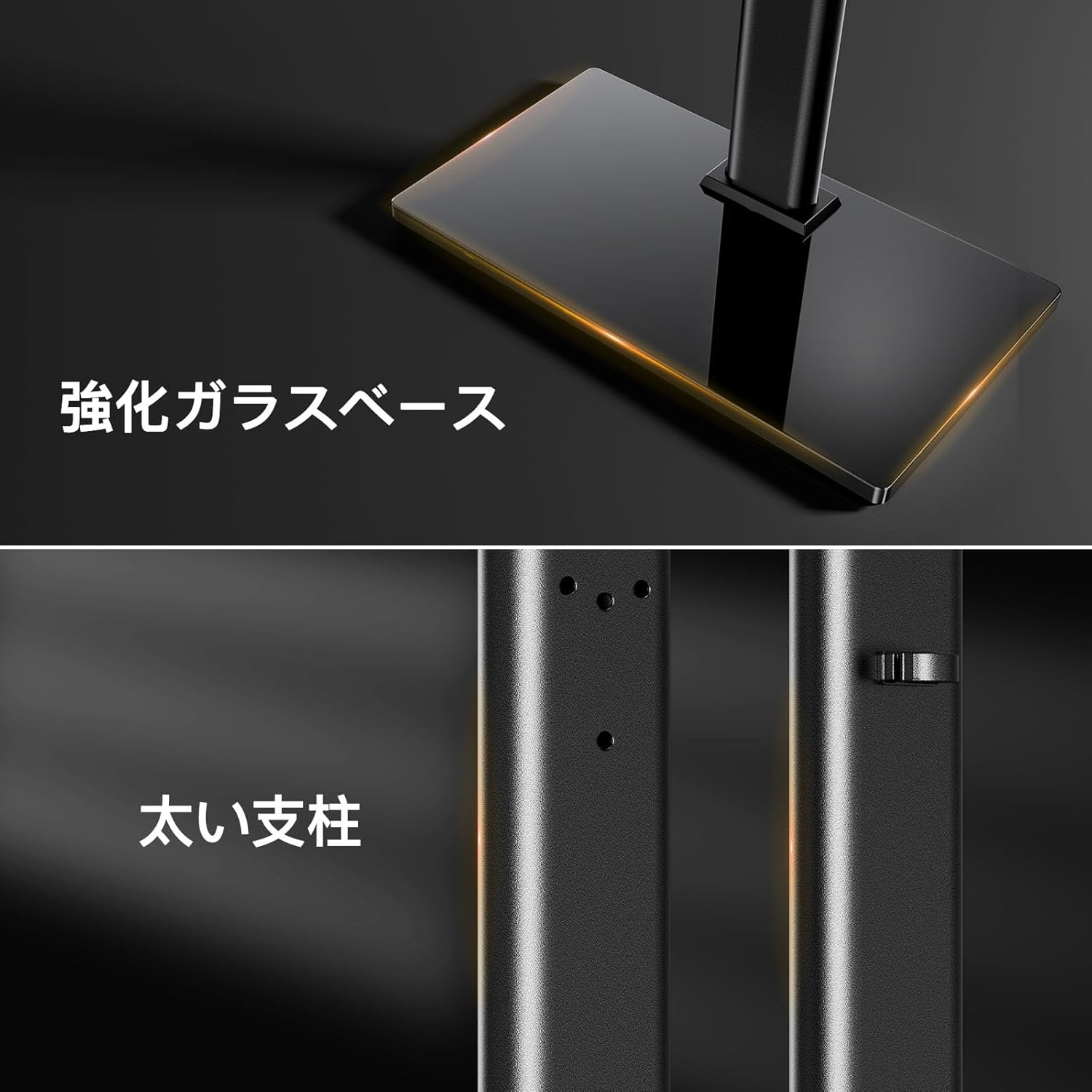 PERLEGEAR テレビスタンド 壁寄せ ロータイプ tvスタンド テレビ台 32~60インチ対応 VESA/横100~400mm/縦100~400mm 耐荷重40kg 9段階高さ調節 左右30°首振り 卓上用 ブラック PGTVS09