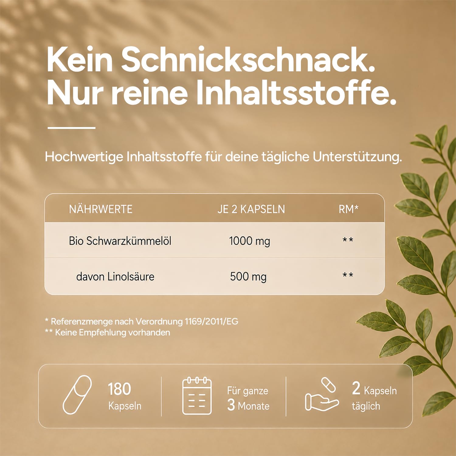 Schwarzkümmelöl Kapseln Bio Kaltgepresst & Naturbelassen - 180 vegane Schwarzkümmel Kapseln Hochdosiert - 1000mg Ägyptisches Schwarzkümmelöl pro Tagesdosis - Black Seeds Oil