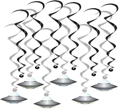 UFO Hanging Swirls Hanging Swirls 12 Pcs - 1 Pack