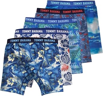 Tommy Bahama Boys 5-Pack Athletic Compression Shorts - Soft, Tag Free Sports Underwear Multipack for Kids and Toddlers