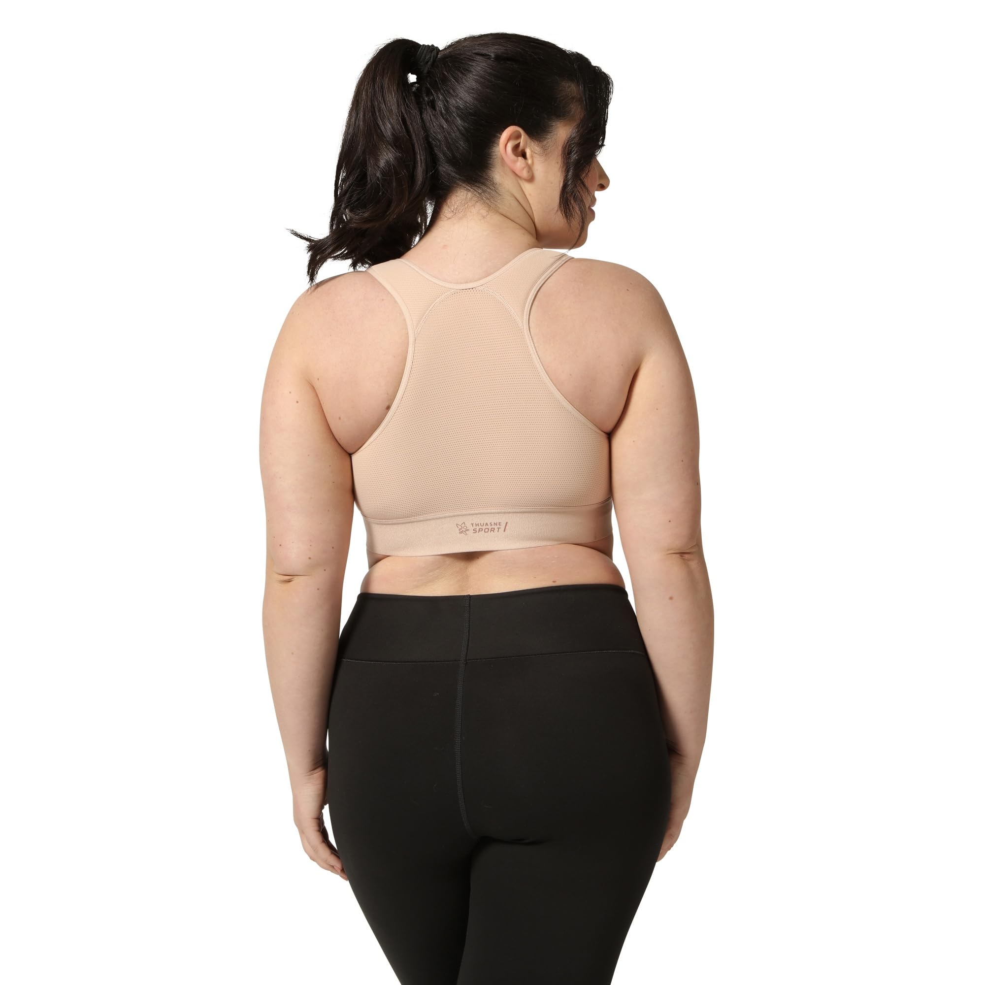 THUASNE - Reggiseno Sportivo con Cerniera Eaz’ip Evolution - Sostegno Forte/Estremo - Progettato per Sport ad Alto Impatto - Cerniera Anteriore - Spalline Imbottite e Regolabili