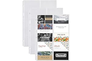 Dunwell Business Card Sleeve Sheet Protector [10 Pack] - Translucent/Durable Sheet Protectors...