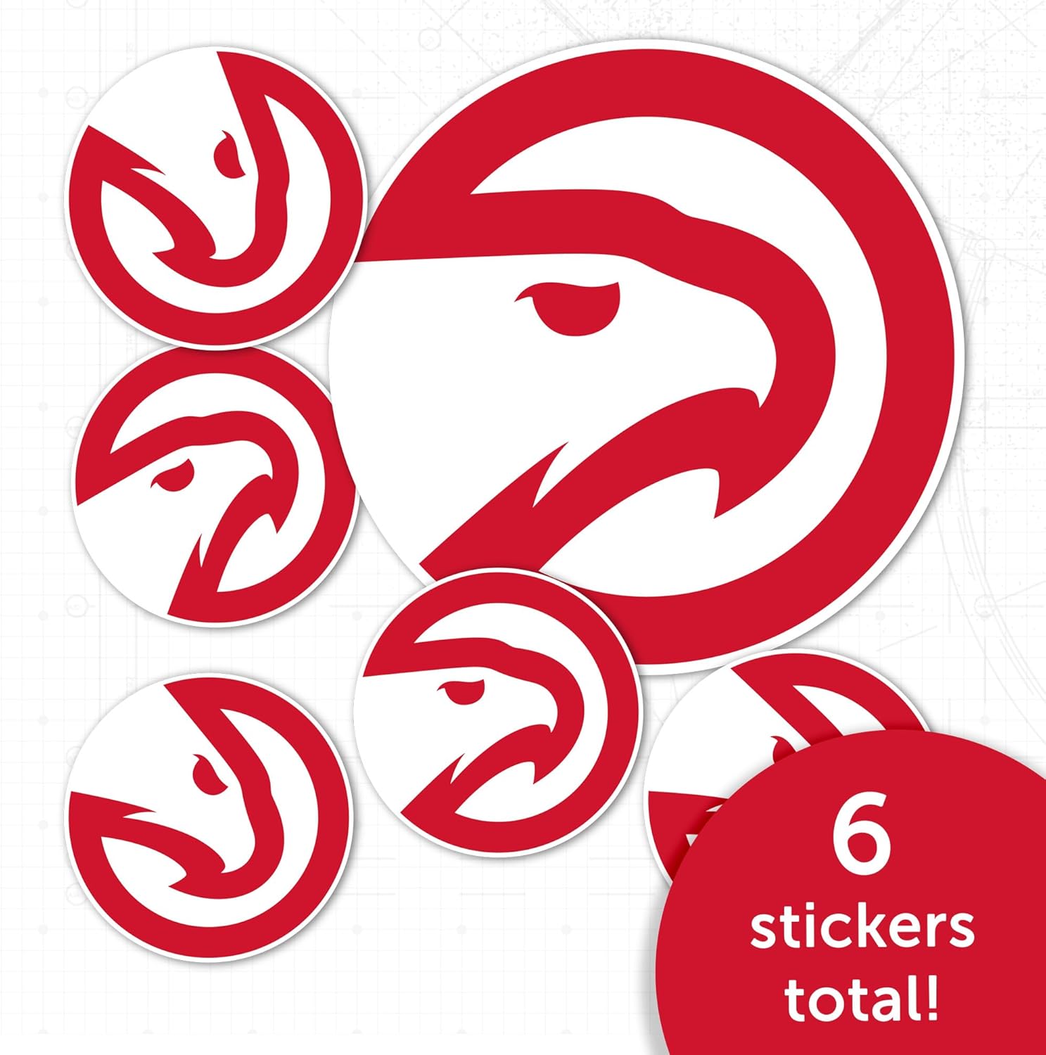 Desert Cactus Atlanta Hawks Sticker NBA Officially Licensed Vinyl Decal Laptop Water Bottle Car Scrapbook (Type 3-1)