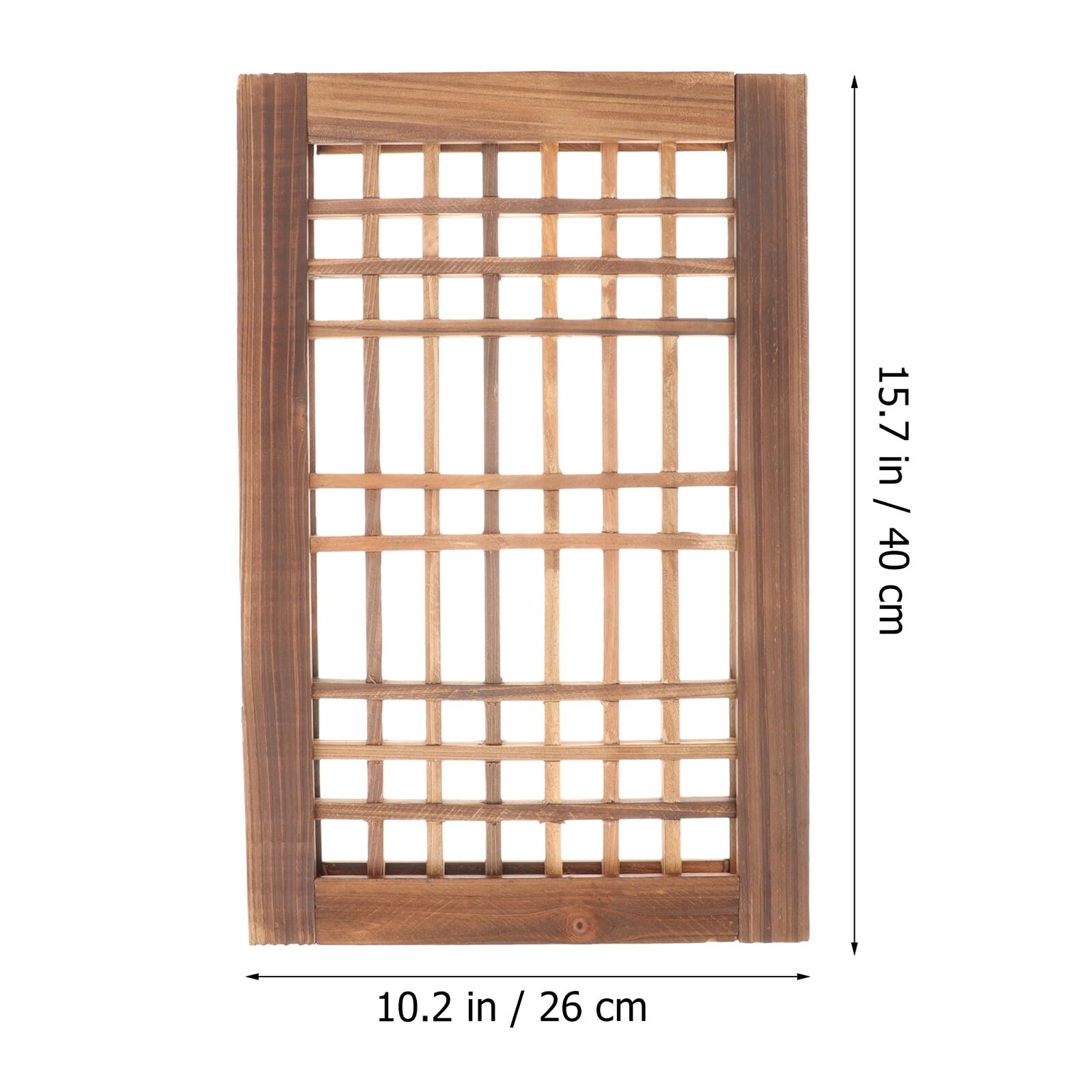 Ipetboom Fensterrahmen Installieren Wanddekoration für Bauernhaus Wohnzimmer Rustikaler Vintage Holzfensterscheibe mit Gitterdesign Vertikal und Horizontal Hängbar