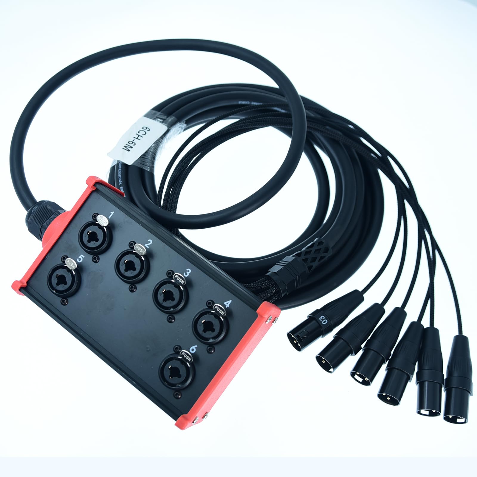 Arklove 6-K Low Profilemale XLR 1/4 Zoll TRS Buchse Send Sub Combo Splitter Schlangenkabel 3 m