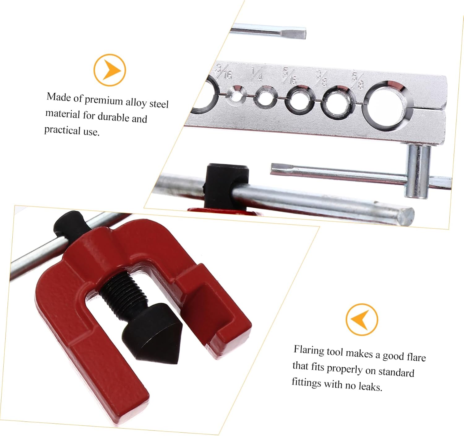 45Degree Flaring Tool for Woodworking and HVAC Applications Premium Quality Tube Expander Manual Flaring Tool for Refrigeration Brake Line Repairs