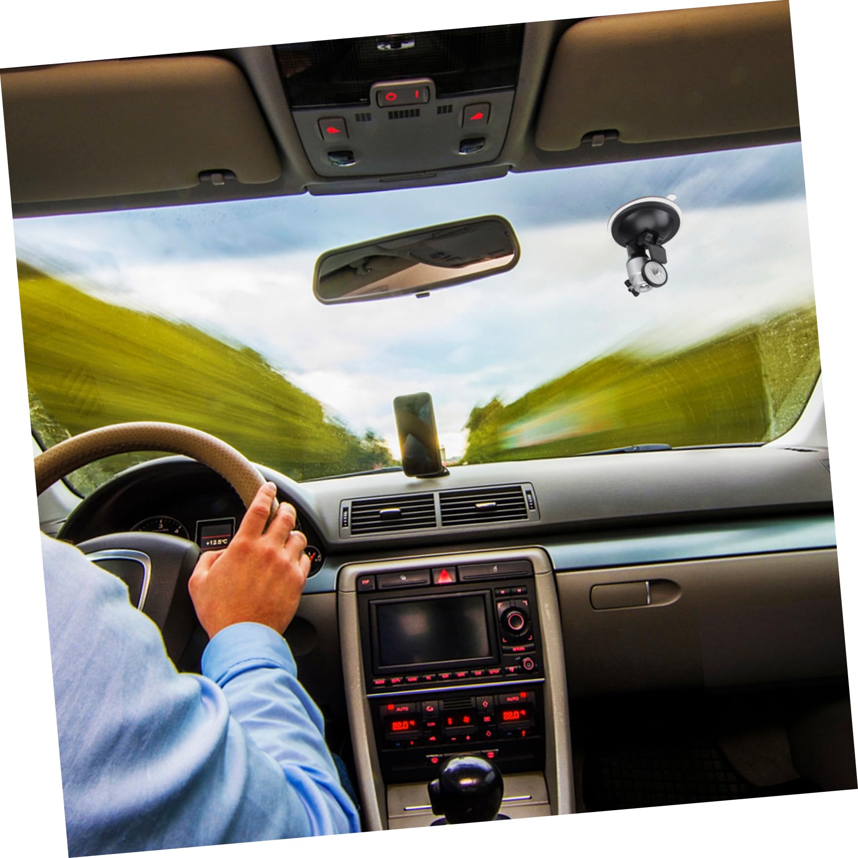 Support Trépied Ventouse Pour Mini Caméra - Fixation Tableau De Bord Ou Pare-brise Voiture, Rotation 360° - 5