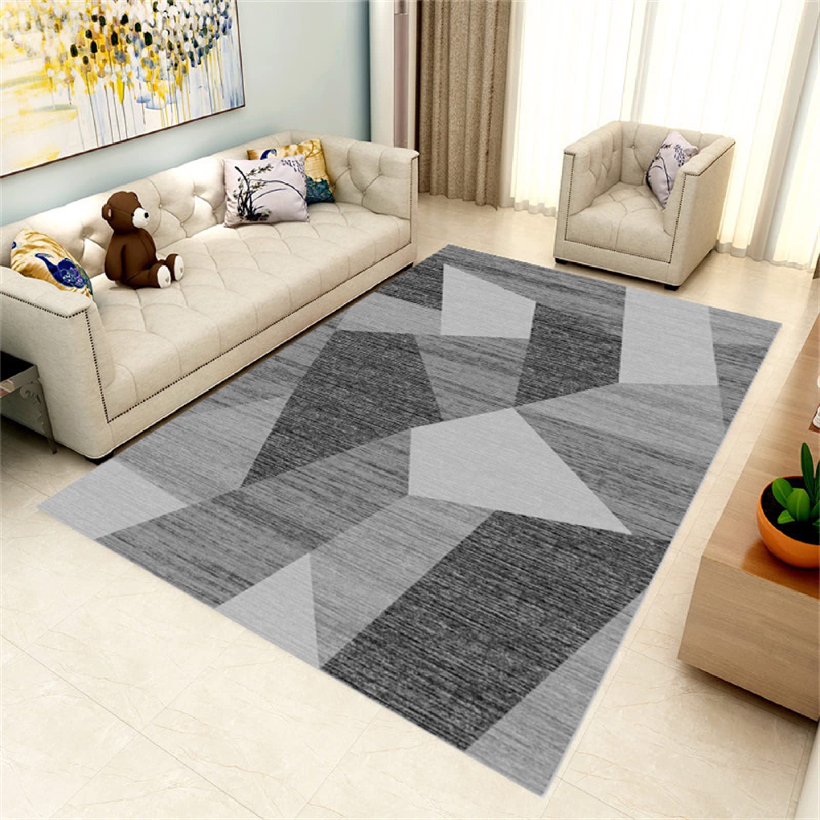 Tapis barbecue sol terrasse gris résistant pour supprimer les taches de graisse tenaces