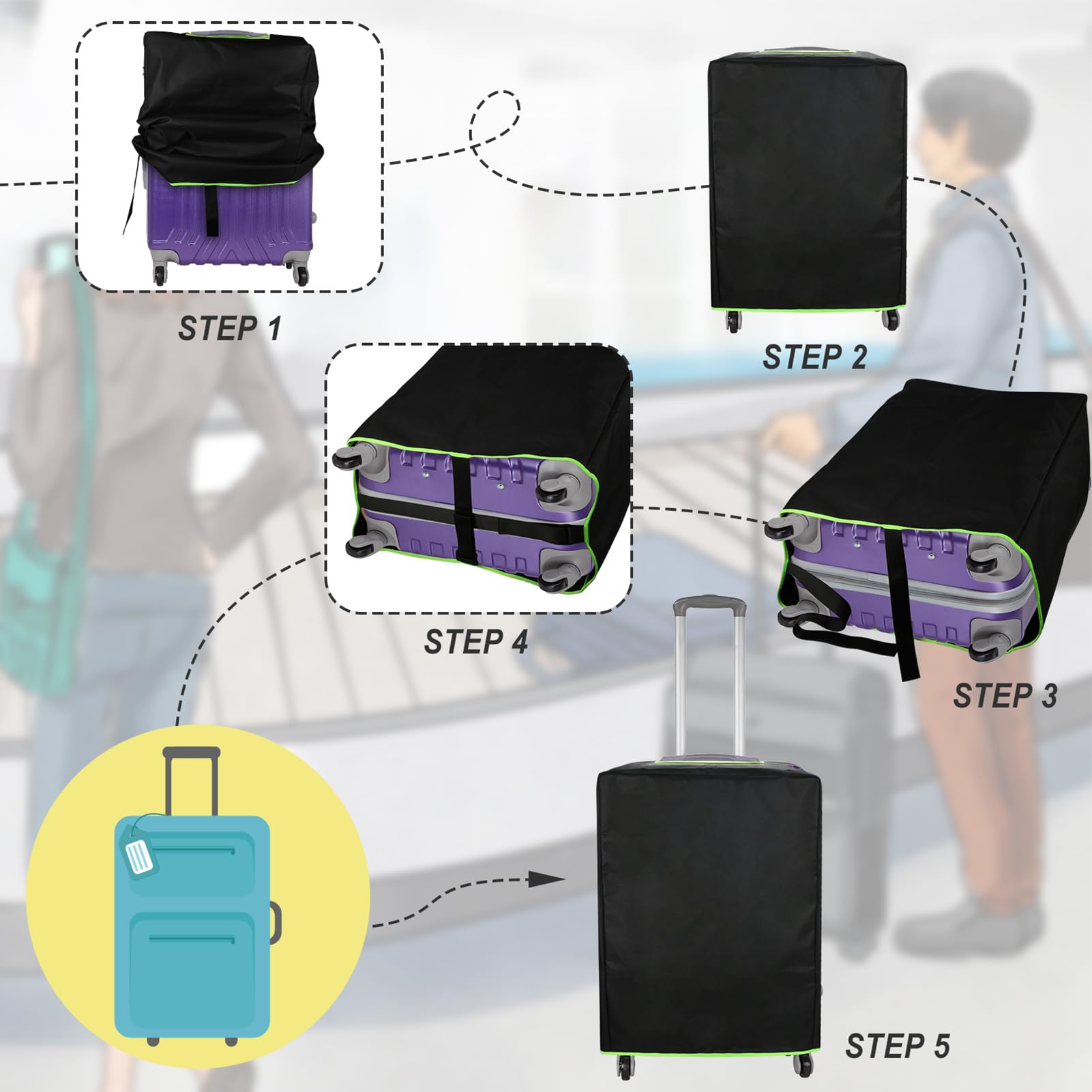 Cubierta Protectora para Equipaje Bolsa De Viaje Impermeable