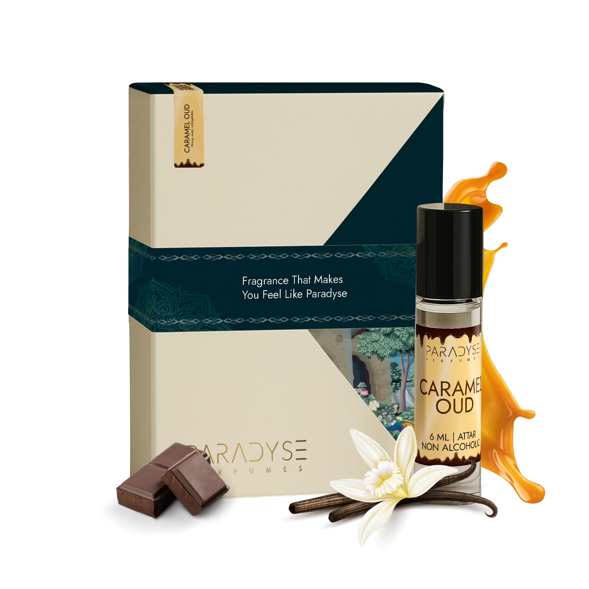 PARADYSE PERFUME Caramel Oud Attar | Non-Alcoholic Perfume Oil Roll on