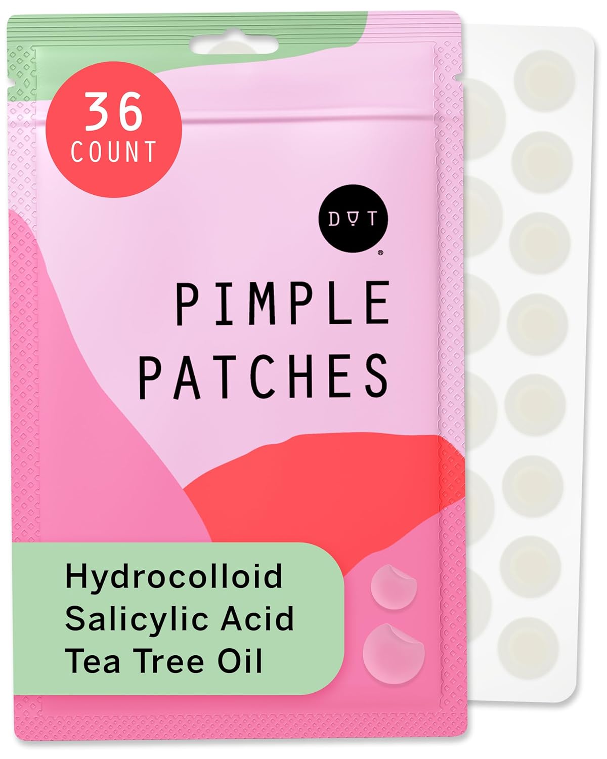 Dot Pimple Zit Patches for Face All-Natural Custom Triple-Action Formula Absorbs Clears Brightens Acne Spots with Hydrocolloid Vitamin