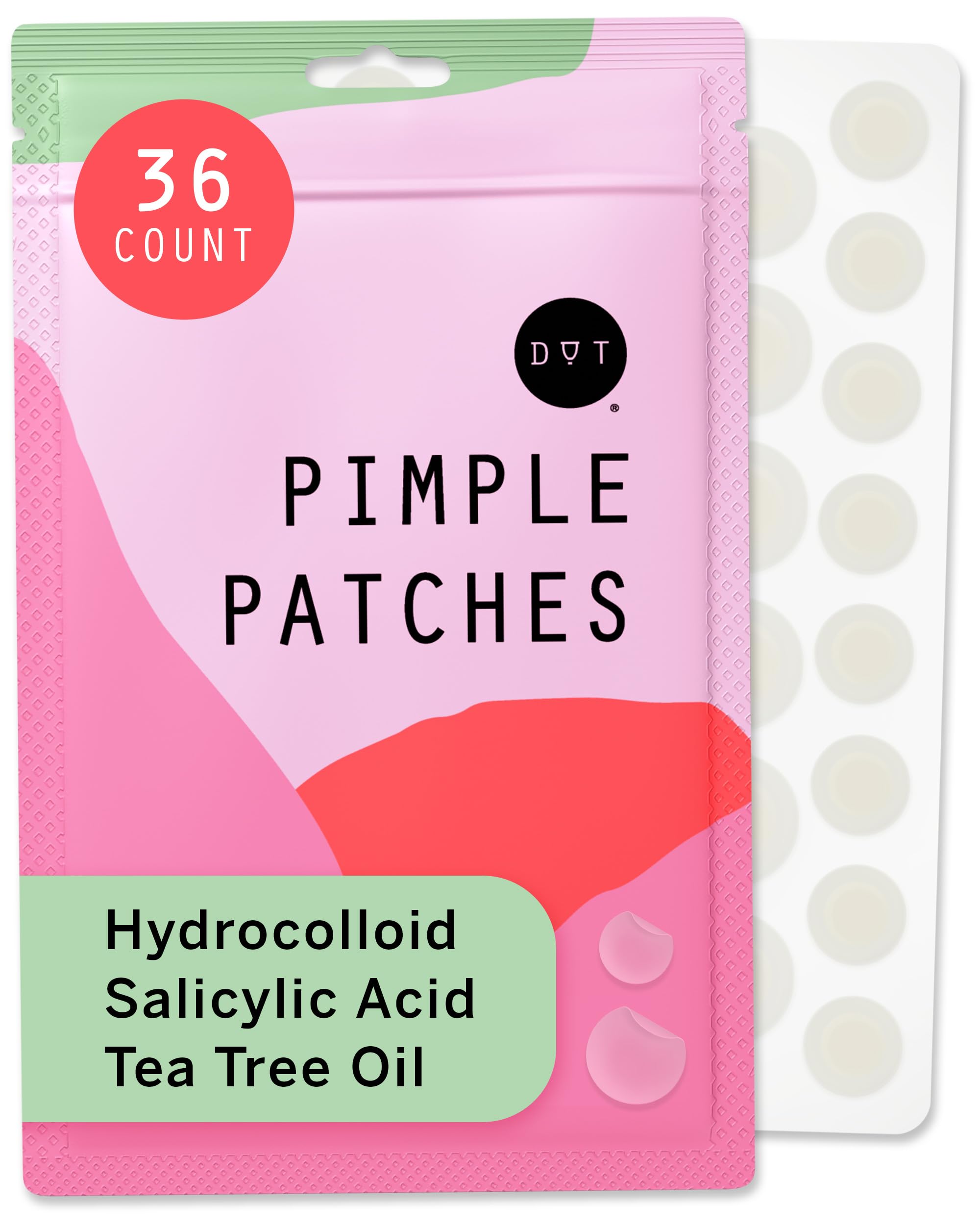 Dot Pimple Zit Patches for Face All-Natural Custom Triple-Action Formula Absorbs Clears Brightens Acne Spots with Hydrocolloid Vitamin