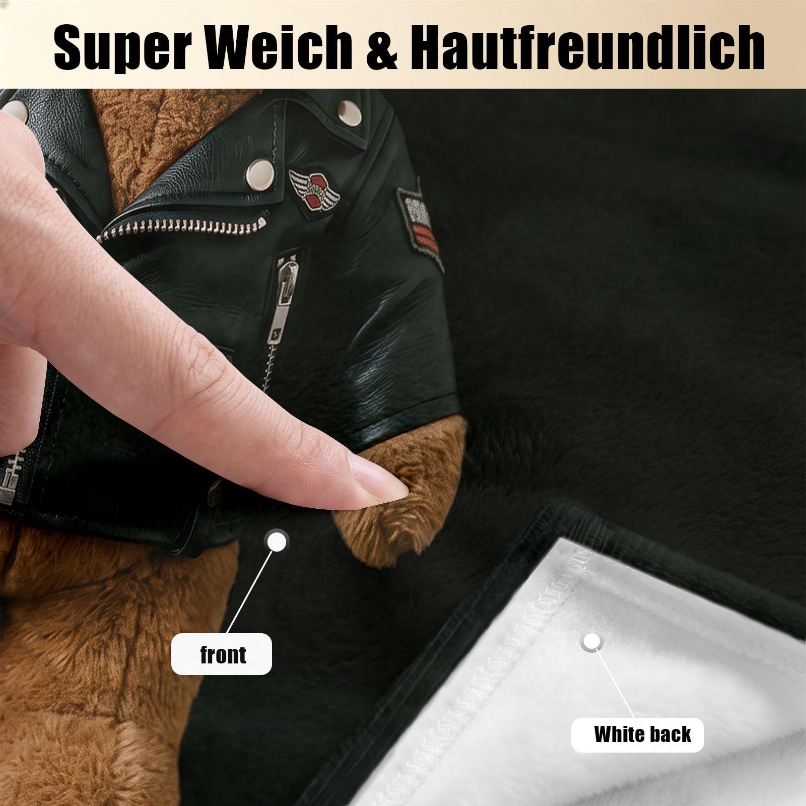 Generisch Kuscheldecke Decke 180x220 cm, Cartoon Süß Weiche Flanell Fleecedecke, Teddybär Jacke Hut Wohndecken Couchdecke Flauschig Tagesdecke Sofadecke für Bett Sofa Schlafzimmer