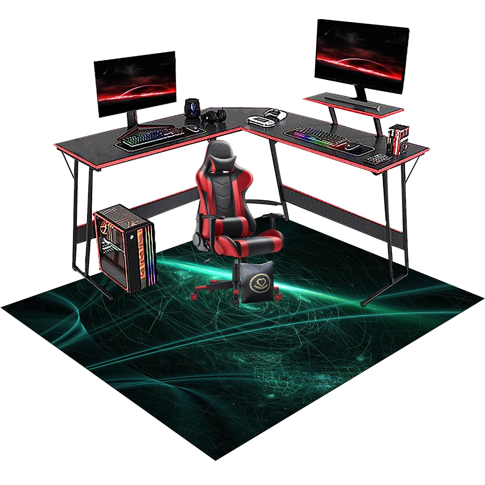 RxiBeFuw Gaming Chair Mat Non-Slip Protective, Office Chair Mats for Parquet, Office Carpet Protector Chair Mat, Floor Protector for Office Chair, Office Chair Mat for Hardwood Floor 90 x 120 cm โ image 1