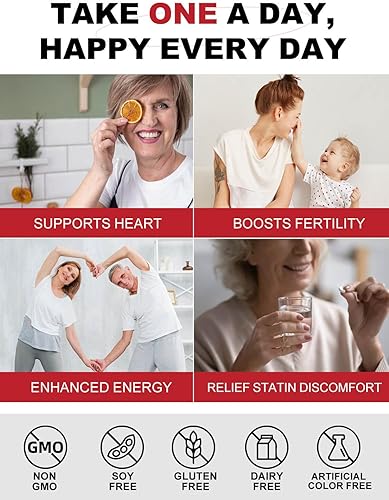 Miniatura 5 de DRFOSTER Coq10 400 mg cápsulas blandas ubiquinol - Co Q 10 Suplemento coenzima q10 Cq10 400mg más vitamina E, PQQ, pimienta negra para la salud del