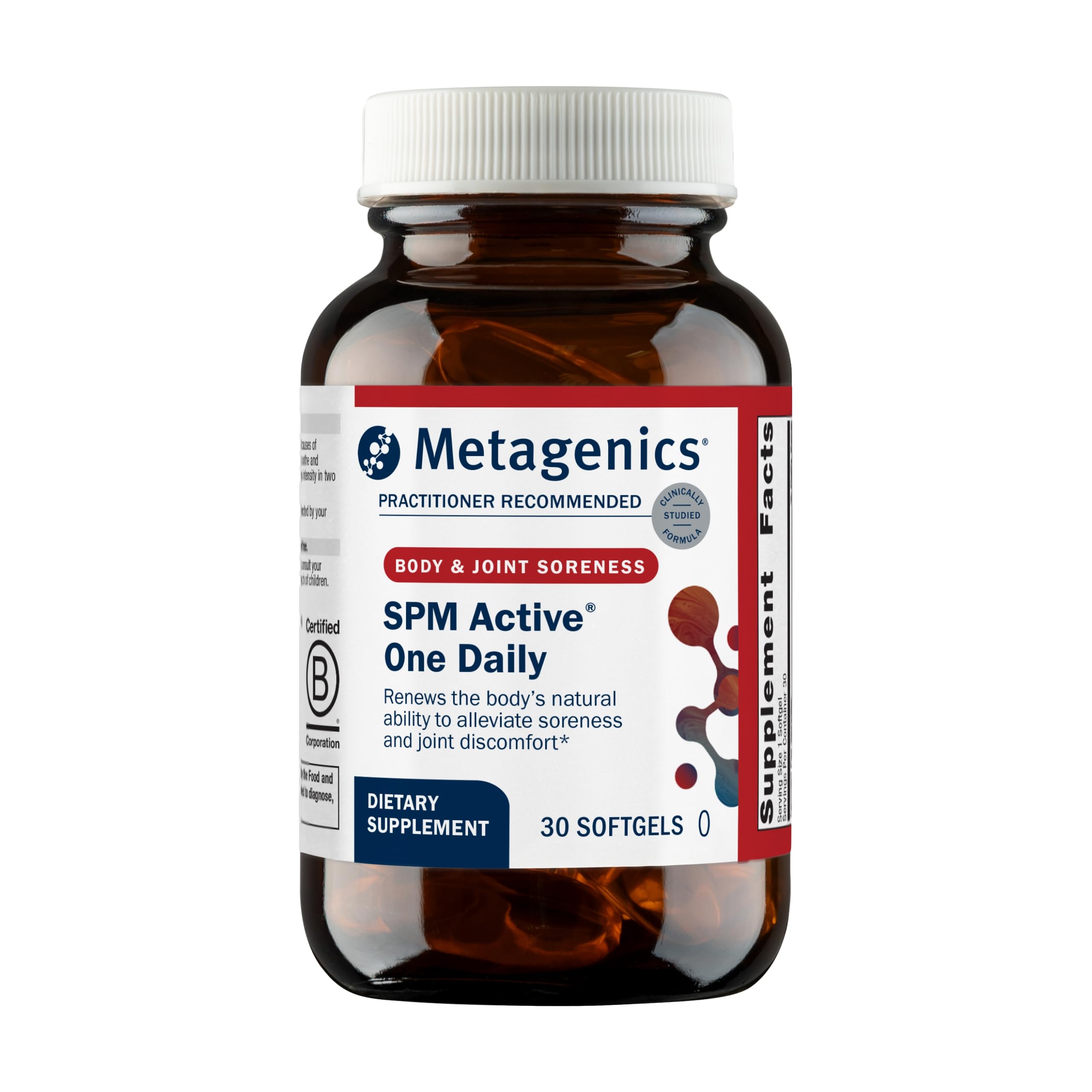 Metagenics SPM Active One Daily - Joint Soreness Supplement* - Encourages Soothing Relief* - Features Next Generation Omega Fish Oil - Non-GMO & Gluten-Free - 30 Softgels
