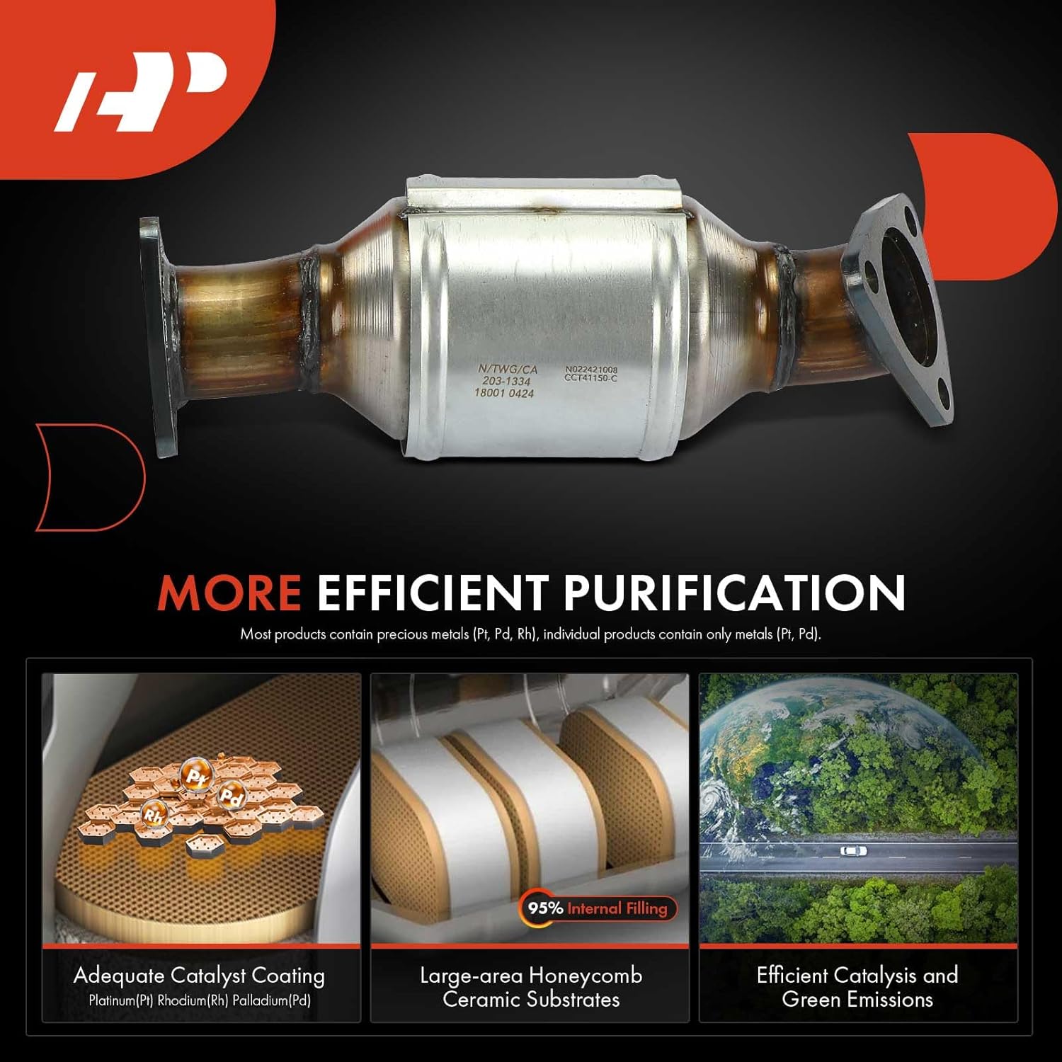 A-Premium Front Right Catalytic Converter with Gasket Kit Direct-Fit Compatible with Nissan Frontier 1999-2004, Xterra 2000-2004, 3.3L, E.P.A. Compliant