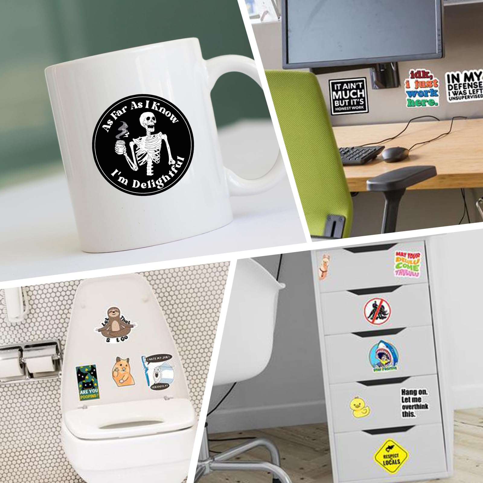 130 Piezas Conjunto De Stickers Divertidos, Material De PVC Impermeable, Calcomanías Geniales Y Graciosas para Adultos, Ideal para Botellas De Agua, Portátiles, Autos Y Más