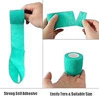 Vista 149 de Baisunt Paquete de 6 vendajes cohesivos de 1 pulgada, cinta autoadhesiva autoadhesiva autoadhesiva transpirable para muñeca, tobillo, deportes
