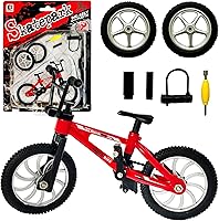 Vista 9 de Mini juguete de bicicleta de dedo - Modelo de bicicleta de montaña de aleación con herramientas, piezas móviles, regalo para niños y coleccionistas